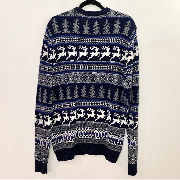 NWT ASPEN Blue Reindeer Holiday Pullover Sweater - Picture 9 of 9